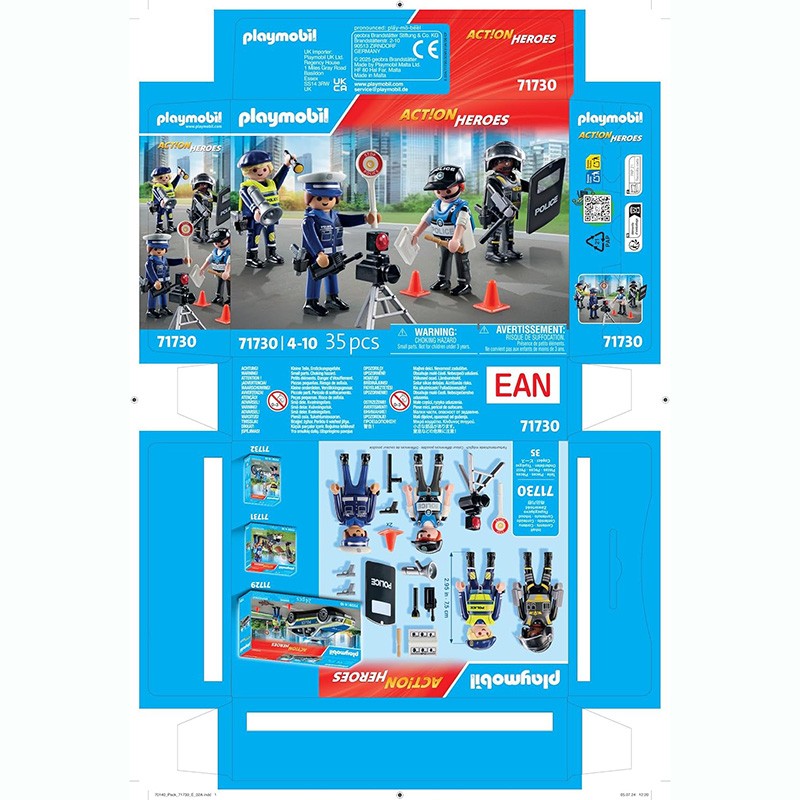 ACTION HEROES SET DE FIGURAS DE POLICIA