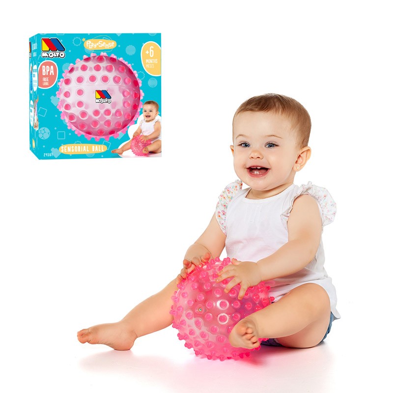 BOLA SENSORIAL 20 CM DIAMETRO ROSA