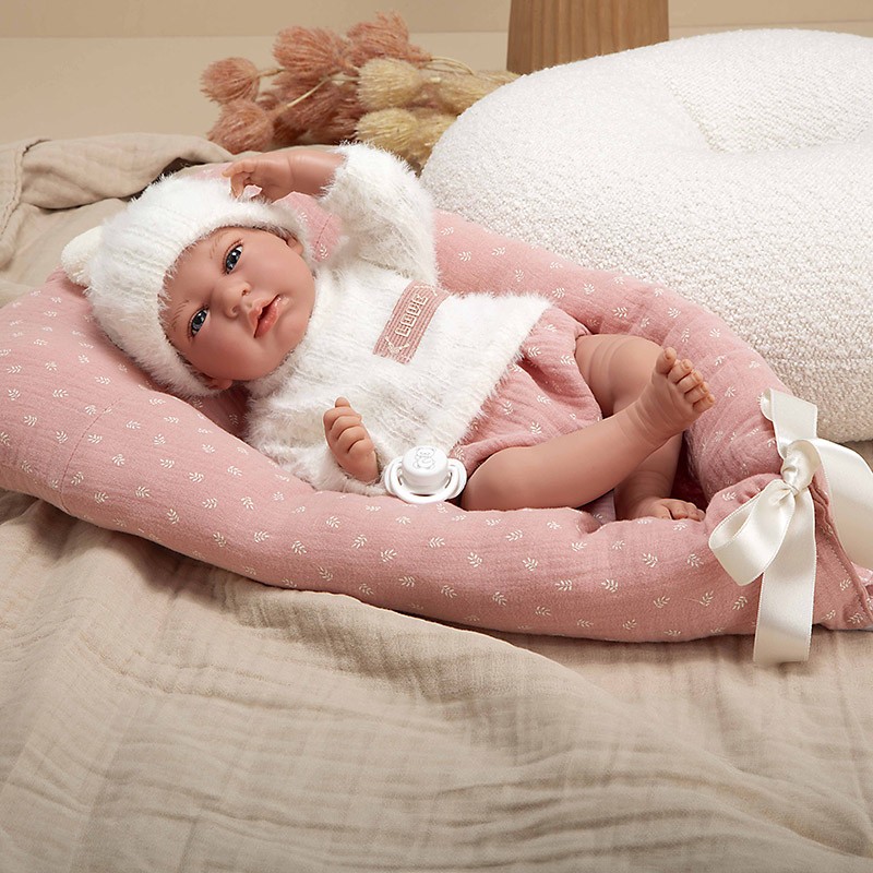 MUÑECA ELEGANCE 40 CM ANDIE ROSA COJIN (MUÑECO DE PESO)