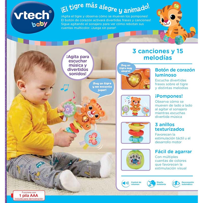 SONAJERO MUSICAL BABY TIGRE