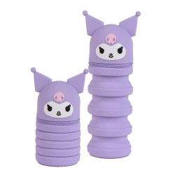 ESTUCHE PORTATODO SILICONA HELLO KITTY BACK TO SCHOOL PURPURA