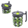 TAZA HARMONY DOBLE PARED CON TAPA 470 ML MINECRAFT