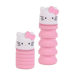 ESTUCHE PORTATODO SILICONA HELLO KITTY BACK TO SCHOOL BLANCA
