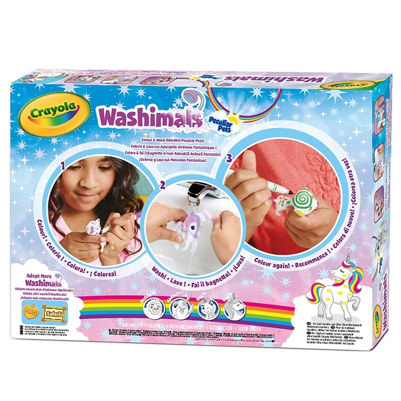 WASHIMALS ANIMALITOS FANTASTICOS SET 4 FIGURAS