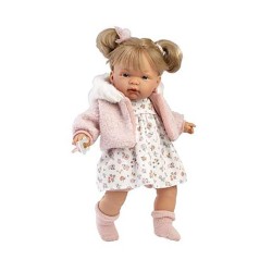MUÑECA JOELLE LLORONA CHAQUETA ROSA 38CM