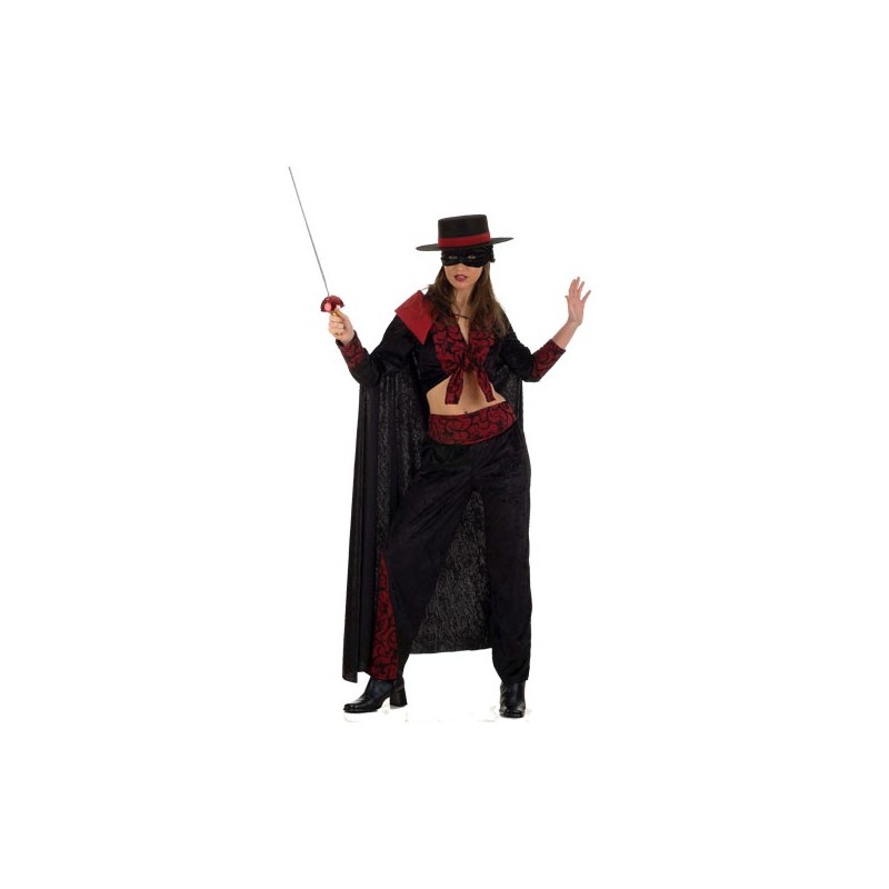 DISFRAZ ADULTO ENMASCARADA (EL ZORRO MUJER) (TALLA M)