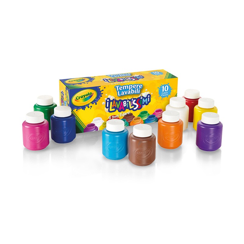 TEMPERAS 10 LAVABLES COLORES SURTIDOS