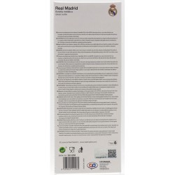 REAL MADRID BOTELLA BLANCA CON PLATA RUBBERIZADA DE DOBLE PARED
