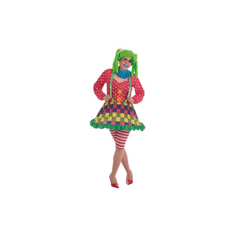 DISFRAZ ADULTO PAYASA SPOTTY T.UNICA 38/42