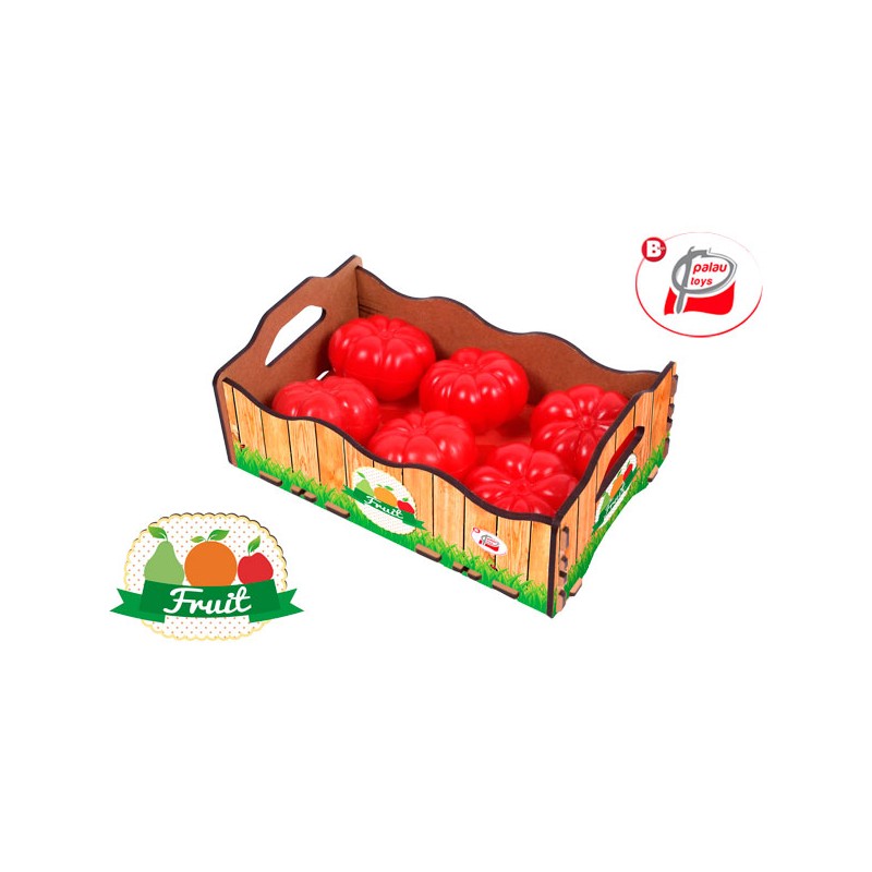 CAJA DE MADERA 6 TOMATES 24,5 X 15,5 X 9 CM