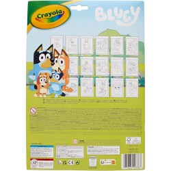 LIBRO ACTIVIDADES Y COLOREAR POR NUMEROS BLUEY CON 6 ROTULADORES