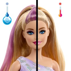BARBIE PARTY REVEAL MUÑECA MORADA CON SORPRESAS