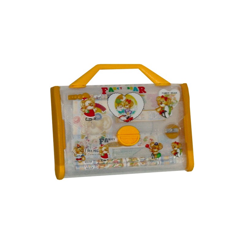MALETIN PLUMIER DECORADO FANCY BEAR (NARANJA)