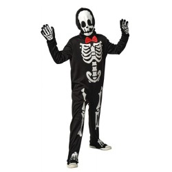 DISFRAZ SKELITO ELEGANTE GLOW IN DARK INF 8-10 AÑOS