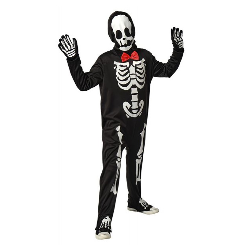 DISFRAZ SKELITO ELEGANTE GLOW IN DARK INF 8-10 AÑOS