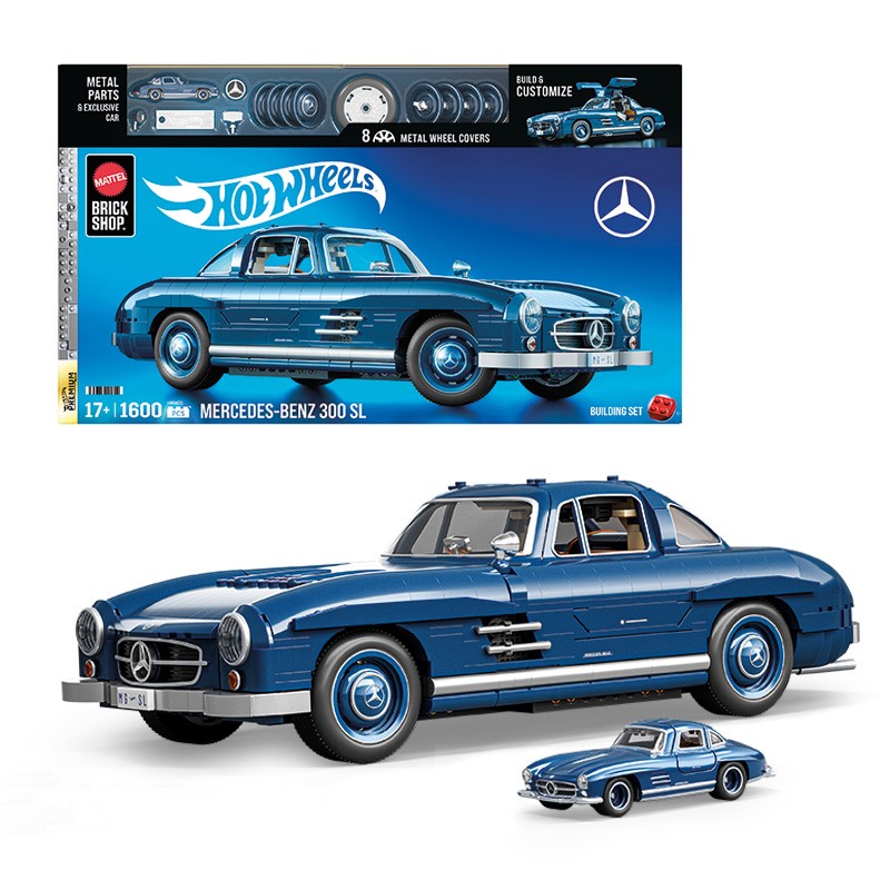 MEGA HOTWHEELS CONSTRUCCION PREMIUM MERCEDES 300SL