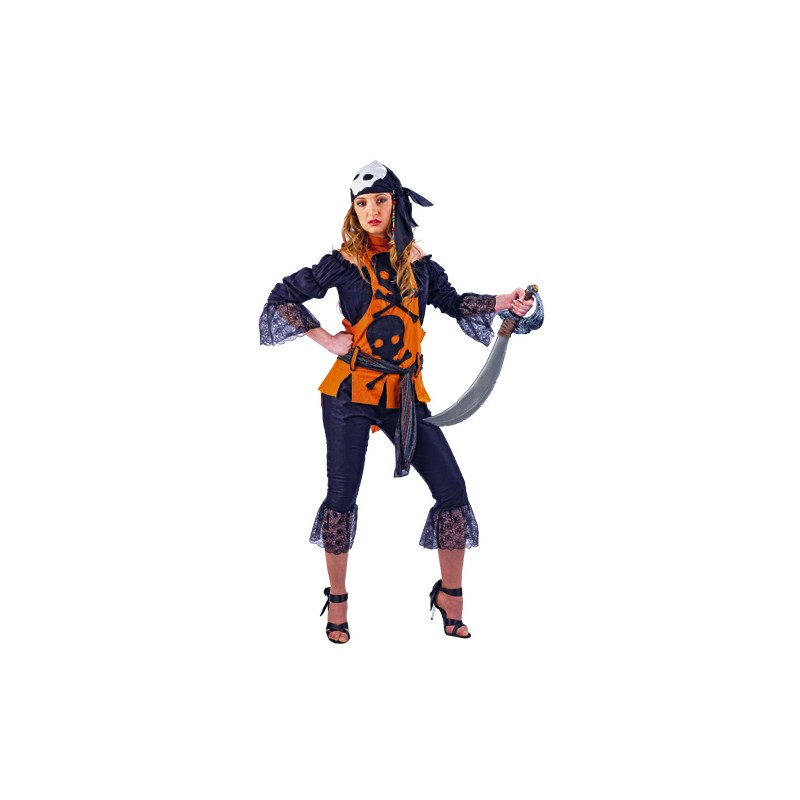 DISFRAZ ADULTO PIRATA MALVADA (TALLA S)