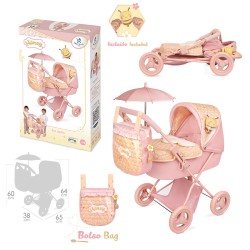 HONEY COCHE DE MUÑECA PLEGABLE CON SOMBRILLA Y BOLSO 64x65x38 CM.