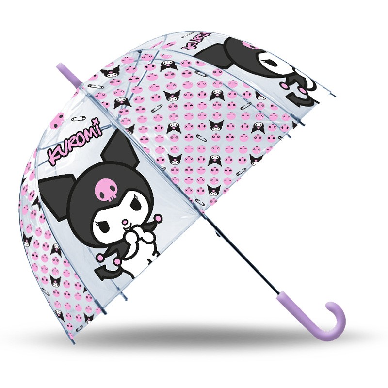 PARAGUAS TRANSPARENTE CAMPANA 46CM KUROMI