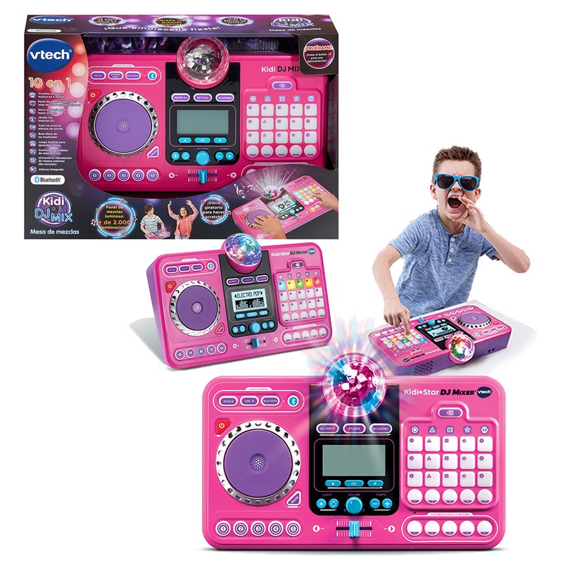 KIDI DJ MIX MESA DE MEZCLAS ROSA