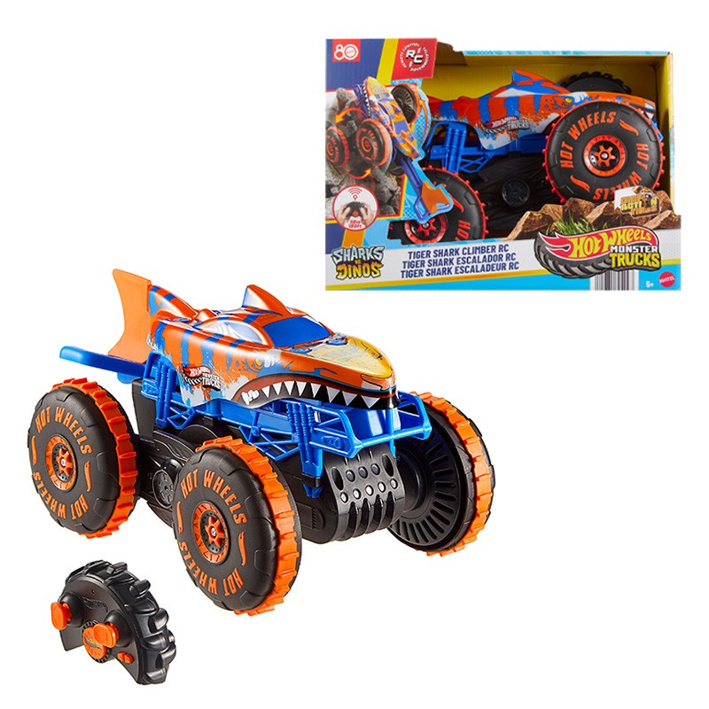 HOTWHEELS RC MONSTER TRUCKS TIGER SHARK CLIMBER