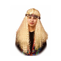 PELUCA MUJER HIPPY PELO ONDULADO RUBIA