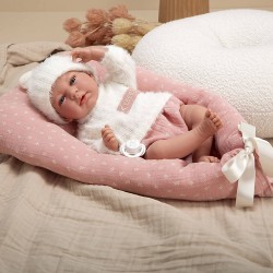 MUÑECA ELEGANCE 40 CM ANDIE ROSA COJIN (MUÑECO DE PESO)