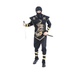 DISFRAZ ADULTO NINJA DORADO T.UNICA