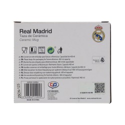 REAL MADRID TAZA AZUL BICOLOR CAJA