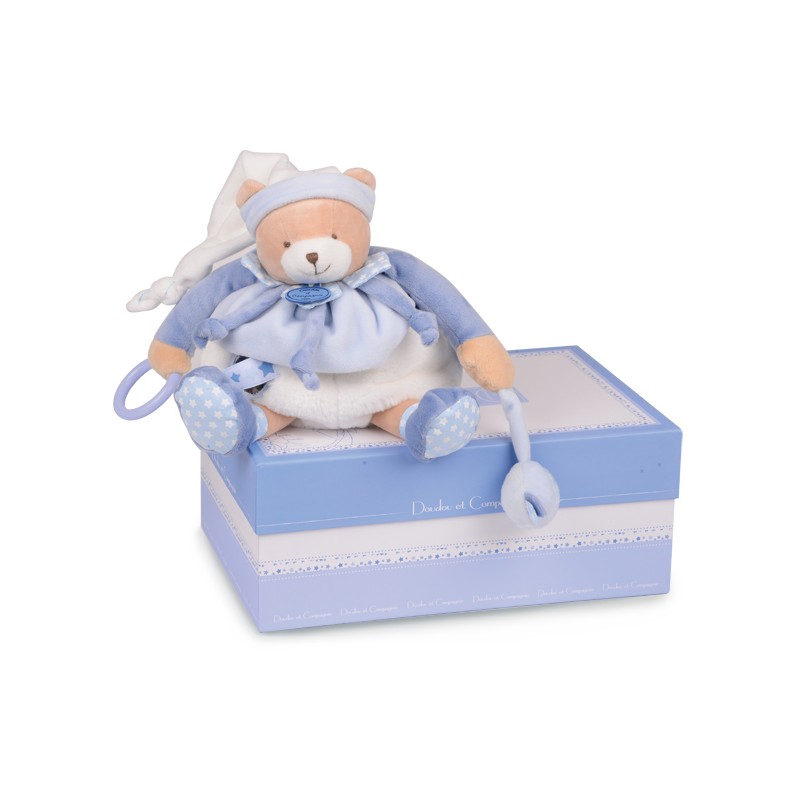 DOUDOU PETIT CHOU OSO AZUL- MARIONETA