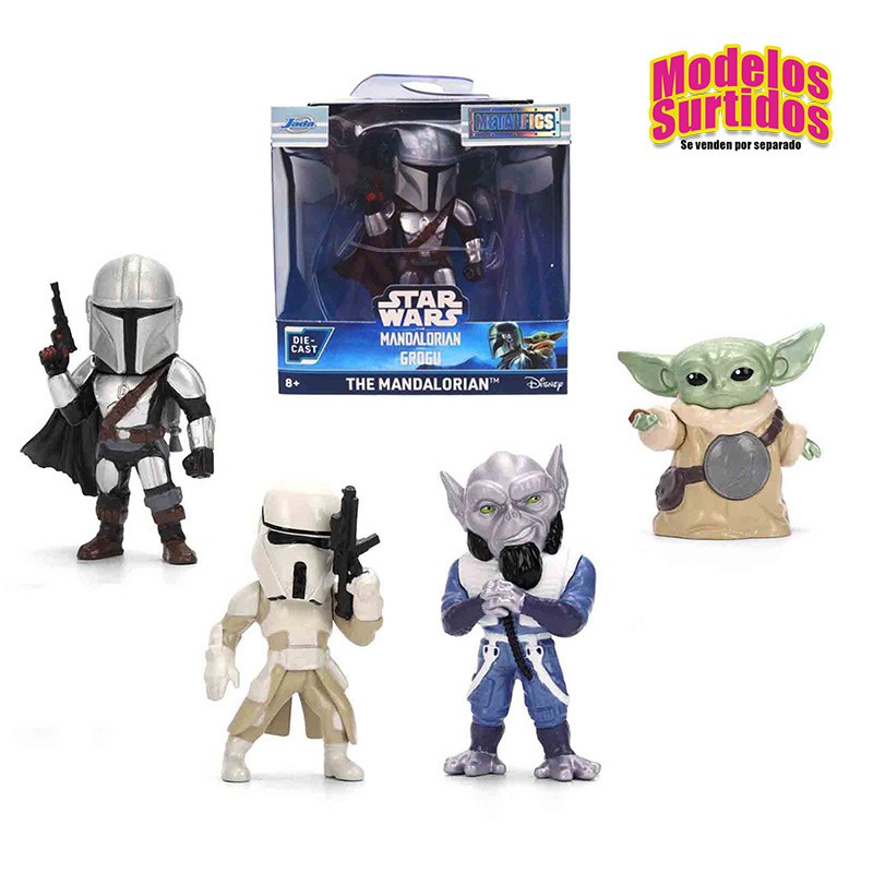 FIGURA METAL 7 cm.STAR WARS THE MANDALORIAN AND GROGU