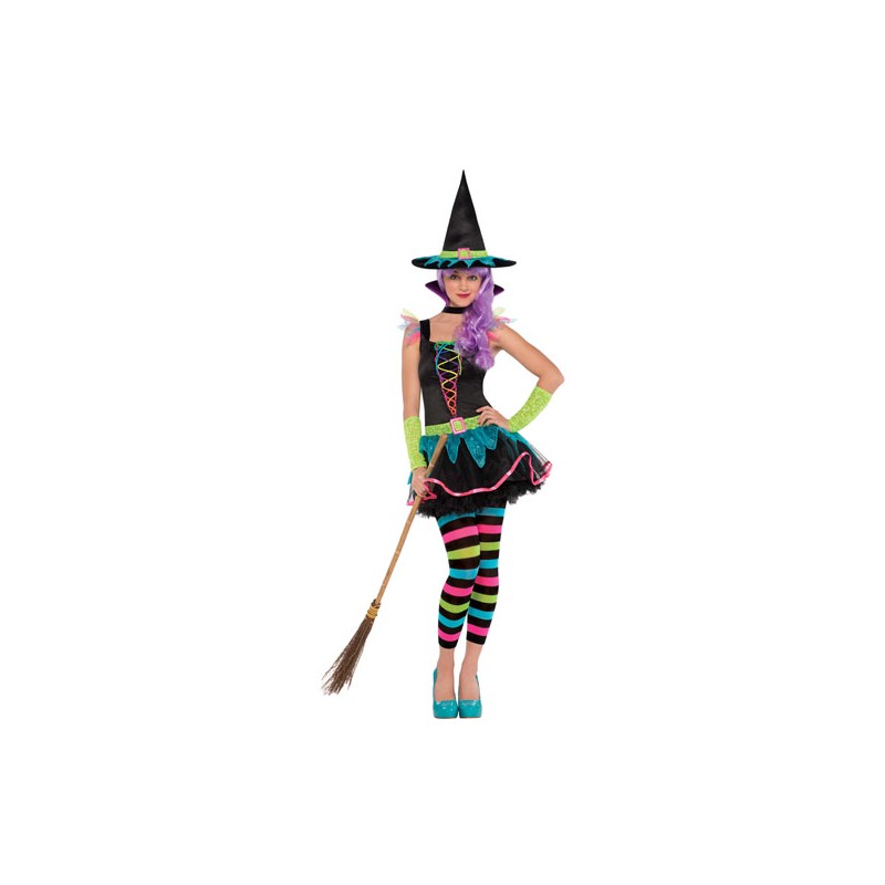 DISFRAZ JUNIOR BRUJA NEON WITCH TALLA S