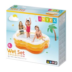 PISCINA HINCHABLE TRANSPARENTE 185X180X53CM 460L