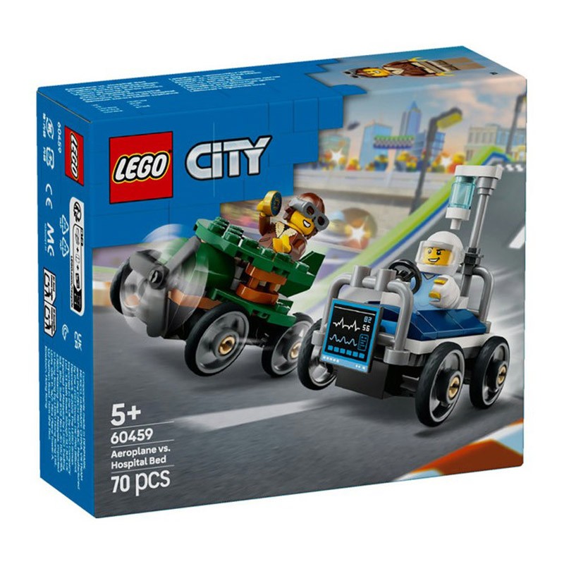 CITY PACK DE COCHES DE CARRERAS AVION VS. CAMA DE HOSPITAL