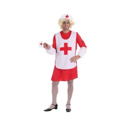DISFRAZ ADULTO DAMA CRUZ ROJA TALLA XL