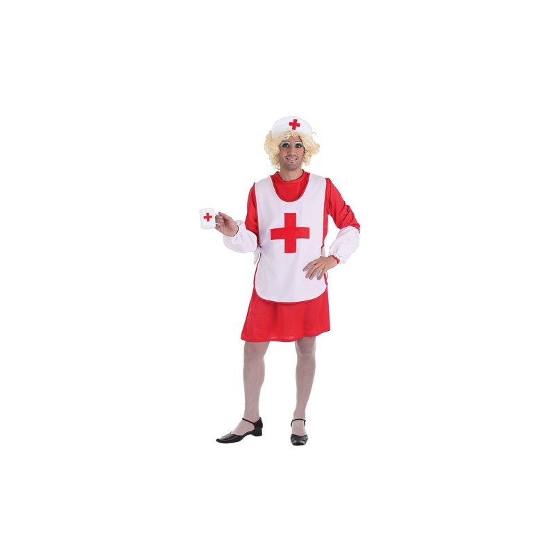 DISFRAZ ADULTO DAMA CRUZ ROJA TALLA XL