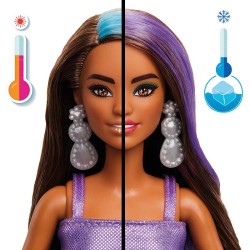 BARBIE PARTY UNBOXED GRWM MUÑECA SORPRESA CON PALETA MORADA