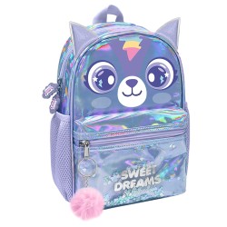 MOCHILA PVC PLATEADO SWEET DREAMS & FRIENDS