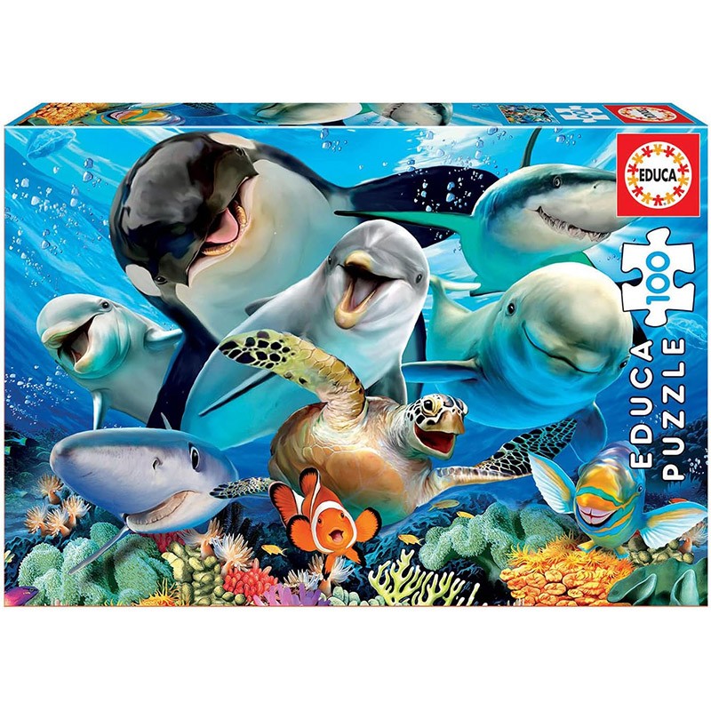PUZZLE 100P SELFIE BAJO EL AGUA