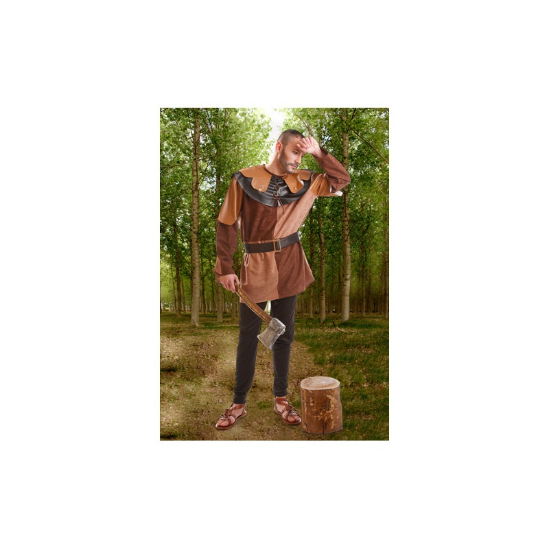 DISFRAZ ADULTO MEDIEVAL MARRON T.U