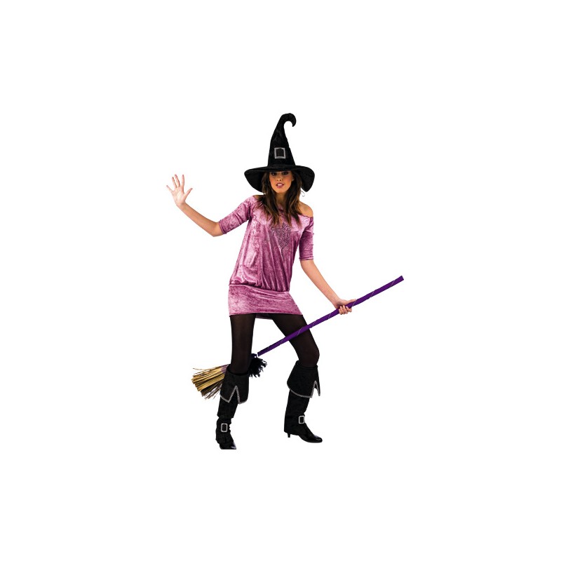 DISFRAZ ADULTO BRUJA STRASS (TALLA S)