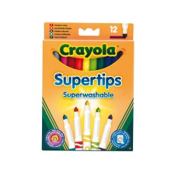ROTULADORES 12 SUPER PUNTA SUPER TIPS LAVABLES