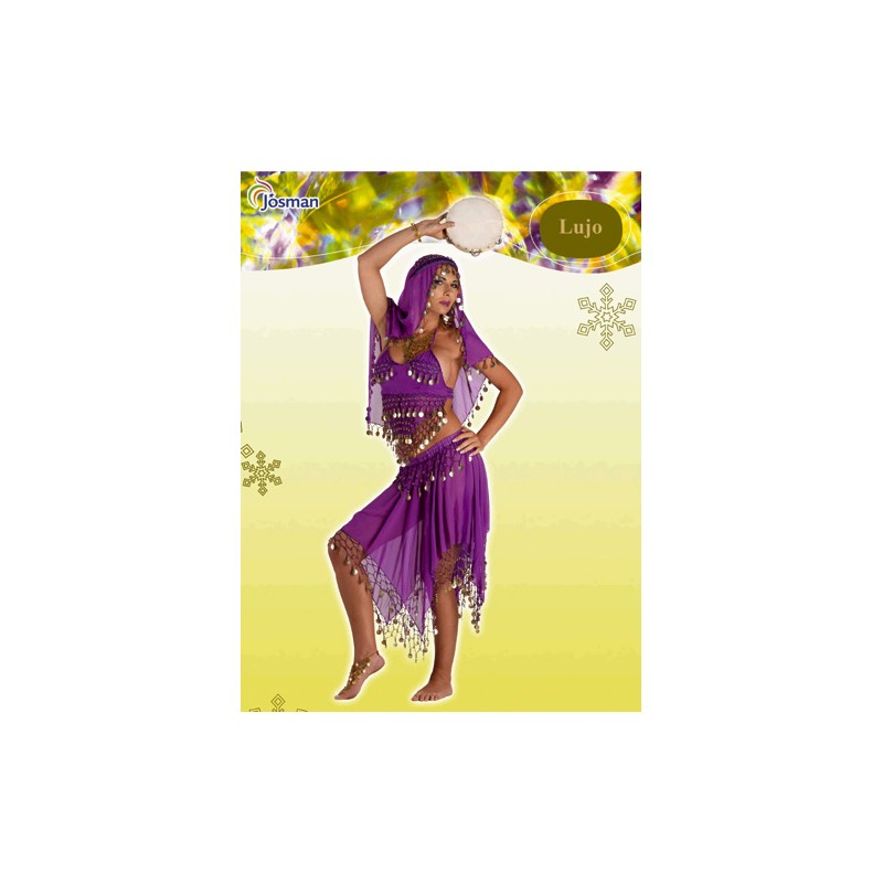 DISFRAZ ADULTO BAILARINA ARABE ORIENTAL LUJO T.UNICA